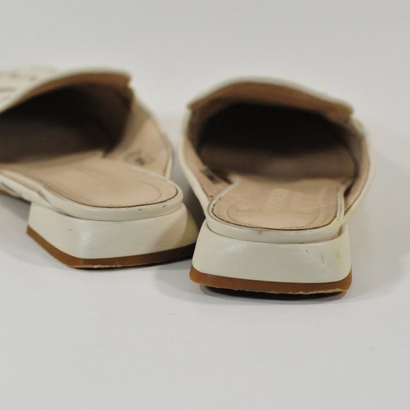 Napoleoni leather flats Off White SZ 9.5 - Picture 10 of 12